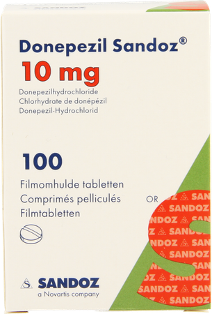 Donepezil Sandoz 10,0mg Comp Pell 100 X 10,0mg 3