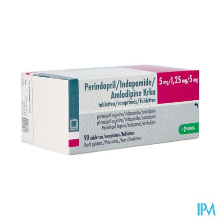 Perind./indap./amlod. Krka 5mg/1,25mg/5mg Comp 90