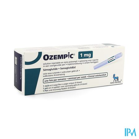 Ozempic 1,00mg Sol Inj 3,0ml Voorgev.pen 1 + 4 Nld