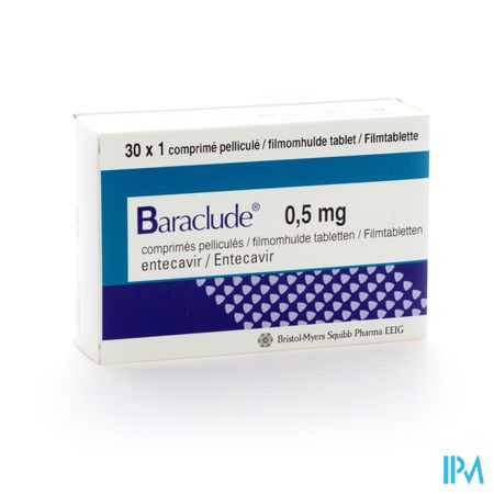 Baraclude 0,5mg Comp Pell S/blist 30 X 0,5mg