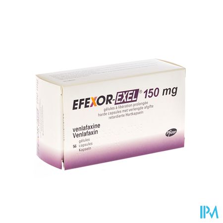 Efexor Exel 150mg Caps Verlengde Afgifte 56