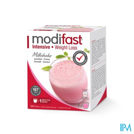 Modifast Intensive Milkshake Fraise Sach 9