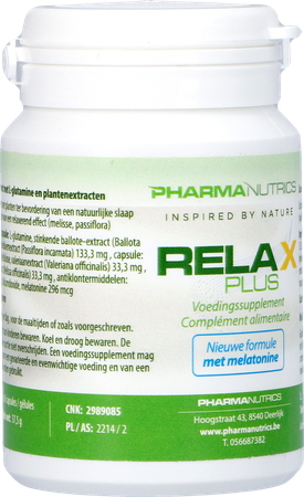 Relax Plus Vegecaps 60 Pharmanutrics 5
