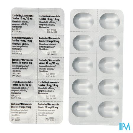 Ezetimibe Atorvastatin Sandoz 10/10mg Film.tabl100 4