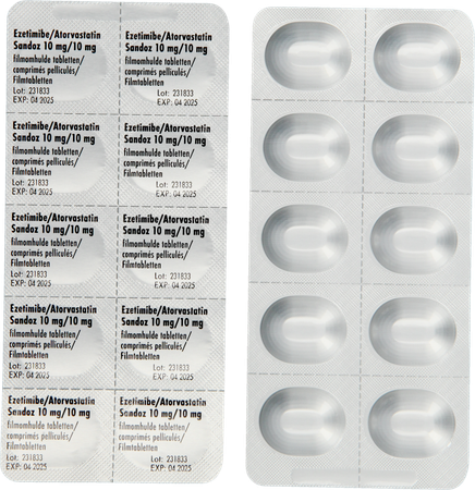 Ezetimibe Atorvastatin Sandoz 10/10mg Film.tabl100 4
