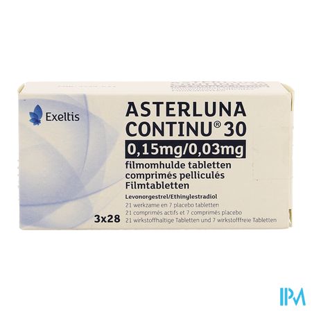 Asterluna Continu 30 0,15mg/0,03mg Film.tabl3x21+7 1