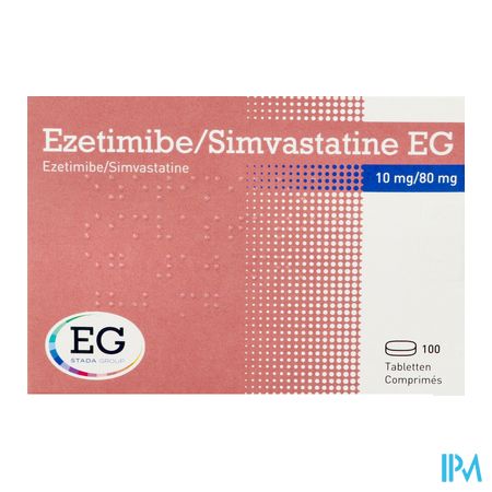 Ezetimibe Simvastatine EG 10Mg/80Mg Comp 100 Blist 1