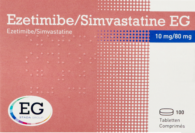 Ezetimibe Simvastatine EG 10Mg/80Mg Tabl 100 Blist 1