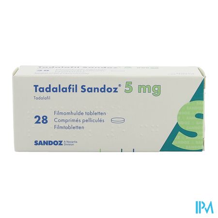 Tadalafil Sandoz 5,0mg Comp Pell 28 X 5,0mg 5