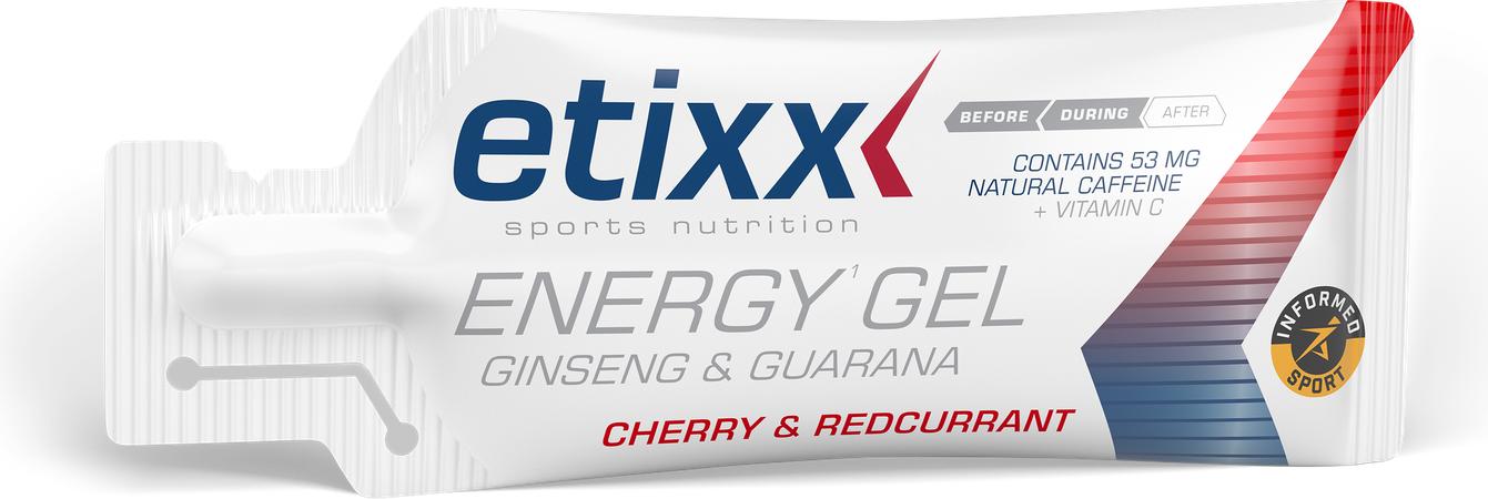 Etixx Ginseng&guarana Energy Gel Red Currant-cherry 12x50g 3