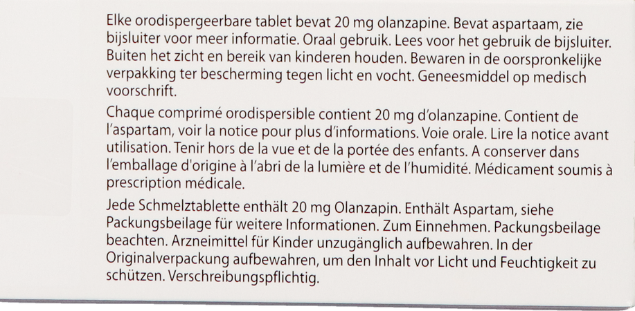 Olanzapine Ab 20mg Comp Orodisp. 98 3