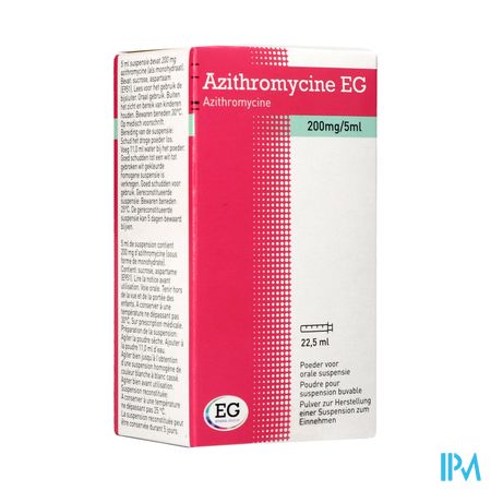 Azithromycine 200Mg/5Ml EG Poeder Or Susp 22,5 Ml