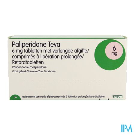 Paliperidone Teva 6mg Lib.prolongee Comp 56 X 6mg 1