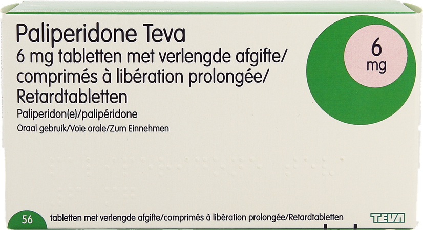 Paliperidone Teva 6mg Lib.prolongee Comp 56 X 6mg 1