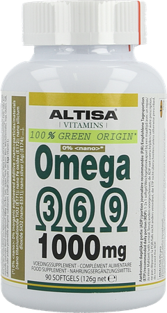 Altisa Omega 3 6 9 Vegetal 1000mg Softgels 90 1