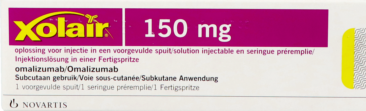 Xolair 150mg Sol Inj 1 Voorgevulde Spuit 3