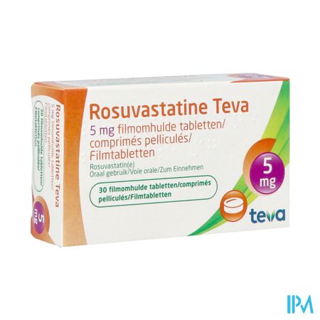 Rosuvastatine Teva 5mg Comp Pell 30