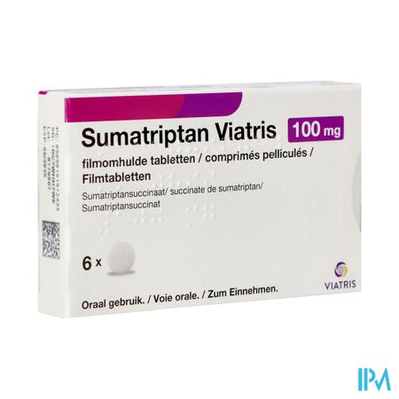 Sumatriptan Viatris 100mg Tabl 6