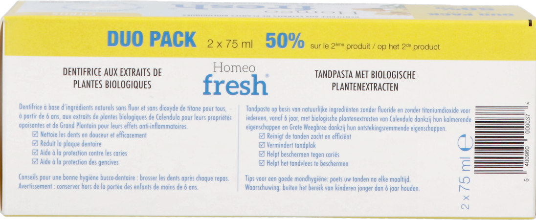 Homeofresh Citrus Tandpasta Duo Pack 2x75ml 5