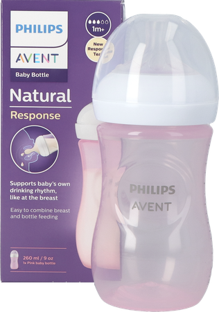 Philips Avent Natural 3.0 Zuigfles Roze 260ml 6