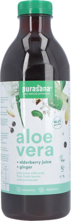 Purasana Vegan Aloe Vera+elderberry+ginger Juice1l 3