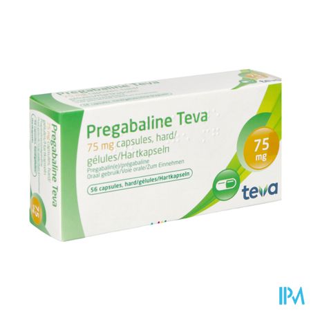 Pregabaline Teva 75mg Caps Dur 56 X 75mg