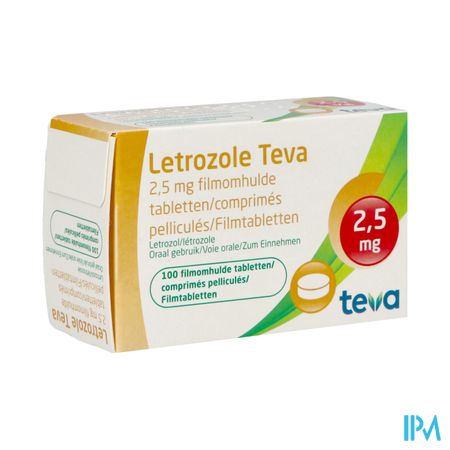 Letrozole Teva 2,5mg Comp Pell 100 X 2,5mg