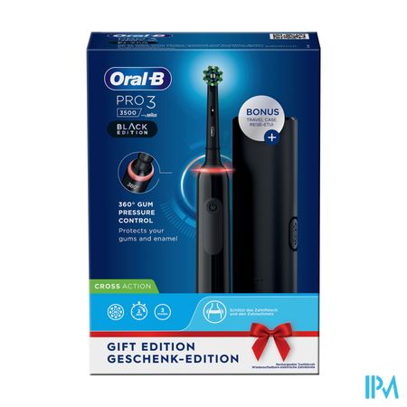 Oral-b Pro3 3500 Black Eb50brb + Black Tc Box