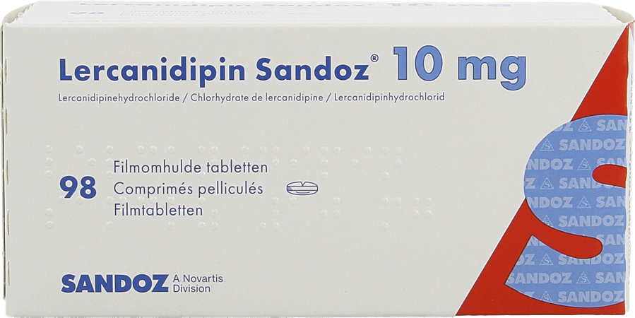 Lercanidipin Sandoz 10mg Comp 98 X 10mg 2