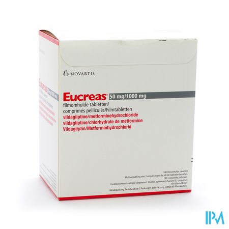 Eucreas 50mg/1000mg Filmomh Tabl 180