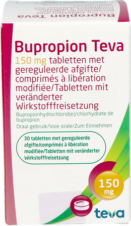 Bupropion Teva 150mg Geregul.afgifte Comp 30 4