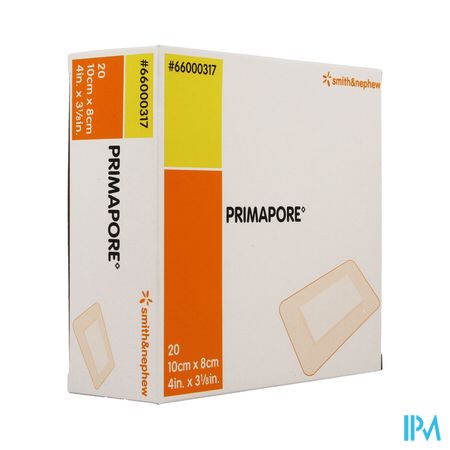 Primapore S&n Verb Post-op 10cmx 8cm 20 66000317