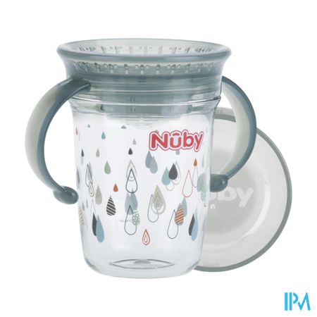 Nuby 360° Wonder Cup Uit Tritan Grijs 240ml 6m+