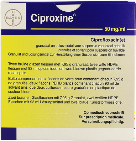 Ciproxine Susp Orale 2x100ml 250mg/5ml 1