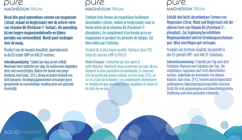 Pure Magnesium Trium Tabl 60 3