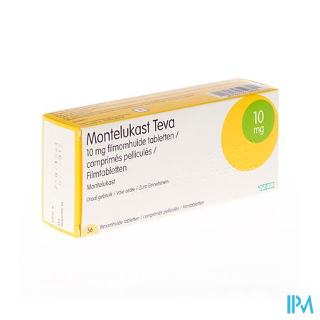 Montelukast Teva 10mg Filmomh Tabl 56 X 10mg