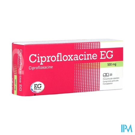 Ciprofloxacine Eg Pi Pharma Comp 20x500mg Pip