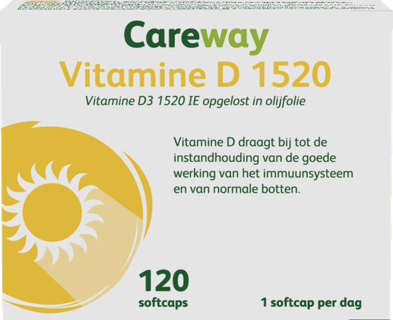 Careway Vitamine D 1520iu Softcaps 120 1