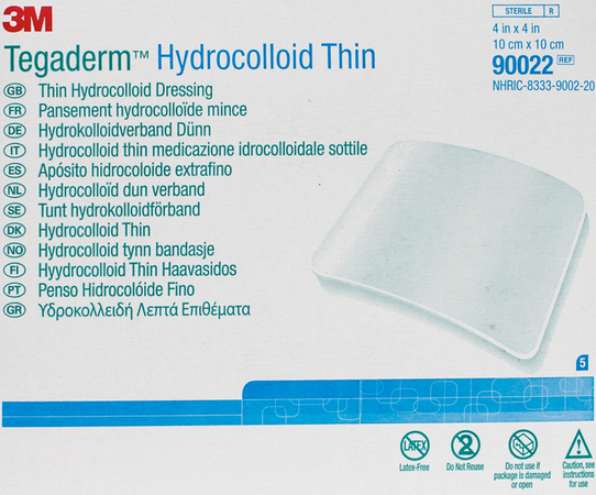 Tegaderm Hydrocol.square Steril Thin10x10cm5 90022