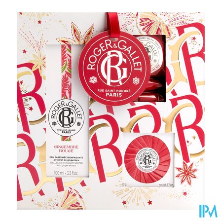 Roger&gallet Gingembre Rouge Set Noel 100ml 3prod. 1