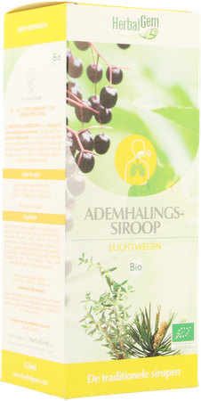 Herbalgem Siroop Ademhaling Bio Kind-volw 150ml 7