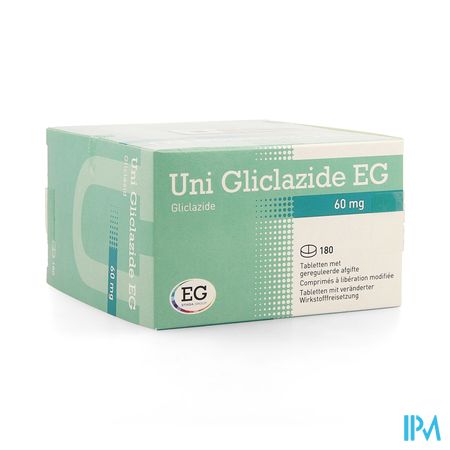 Uni Gliclazide EG 60Mg Tabl Geregul.Afgifte    180