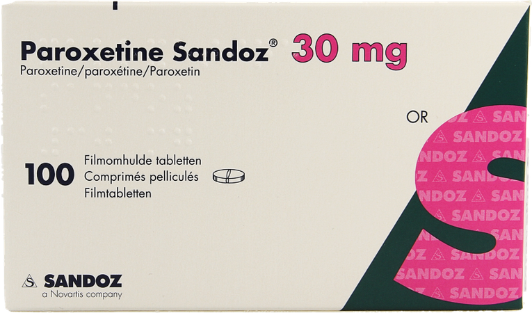 Paroxetine Sandoz 30mg Impexeco C0mp Pell 100 Pip 1