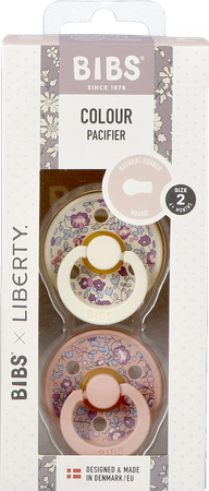 Bibs 2 Sucette Liberty Latex Rond Duo Eloise Blush 1