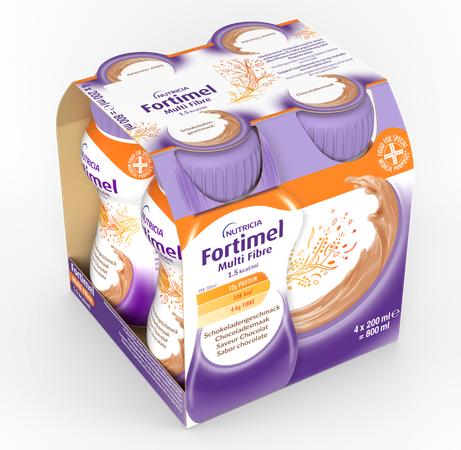Fortimel Multifiber 1.5kcal Chocolade 4x200ml 4