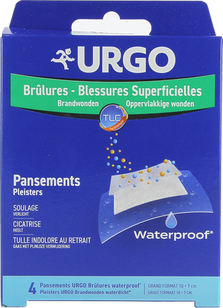 Urgo Brandwonden Oppervlakkig Wtp Wondpl. 10x7cm 4 1