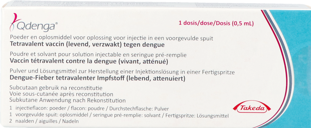 Qdenga Pdr&solv.1voorgev.sp.+2aig+opl Inj 1fl0,5ml 1