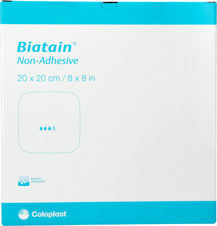 Biatain Schuimverband N/adh 20,0x20,0cm 5 33416 1