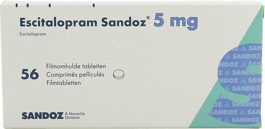 Escitalopram Sandoz 5mg Filmomh Tabl 56 2