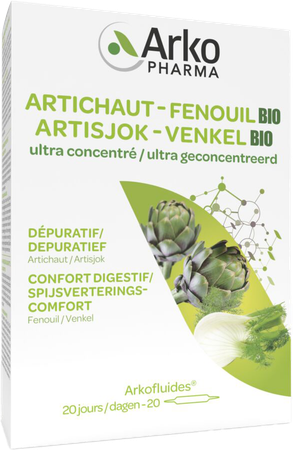Arkofluide Artisjok Venkel Bio Amp 20 3
